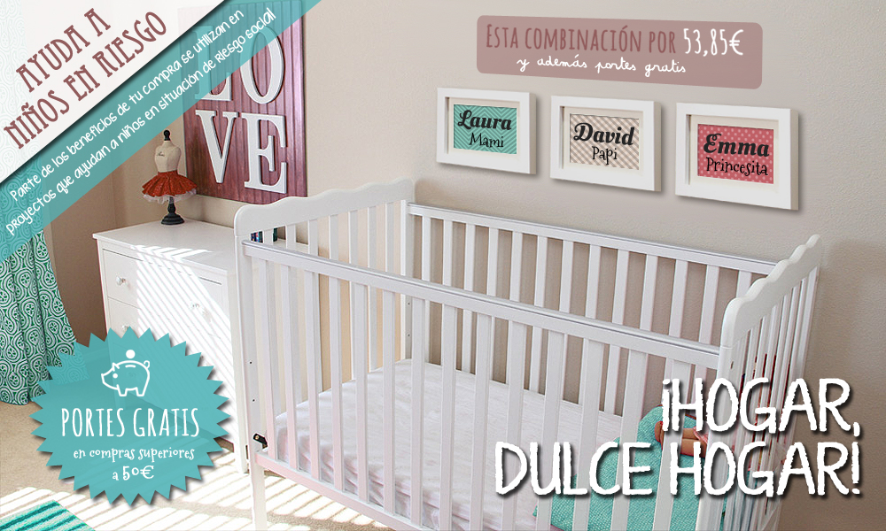 HabitaciÃ³n bebÃ© con cuadros personalizados