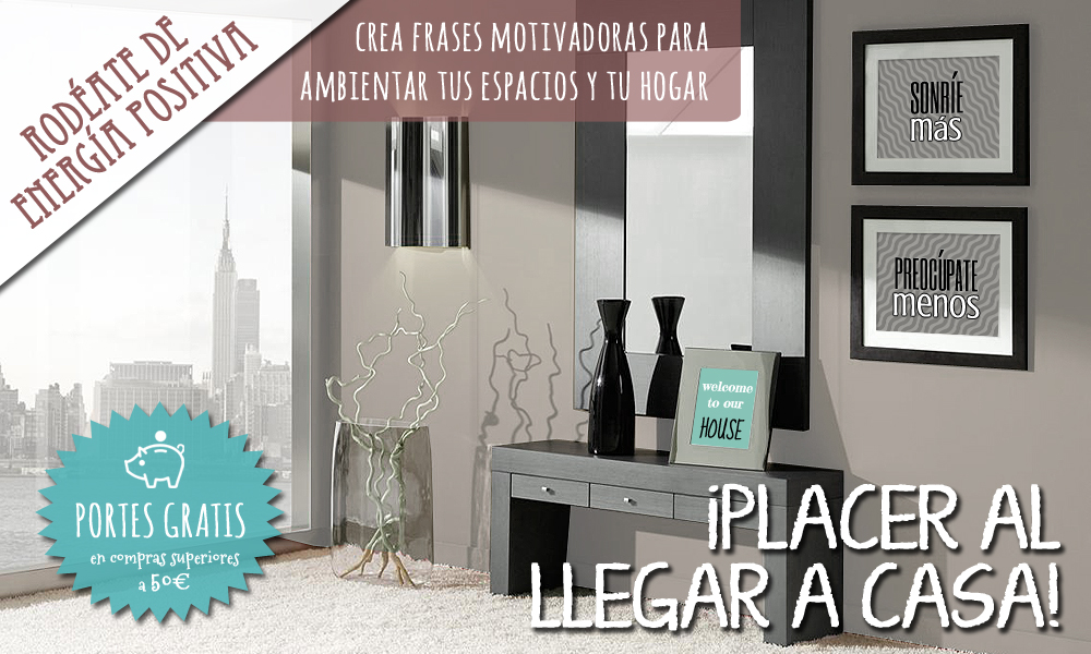 Recibidor con cuadros personalizados