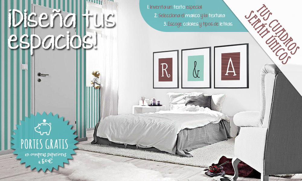HabitaciÃ³n matrimonio cuadros personalizados